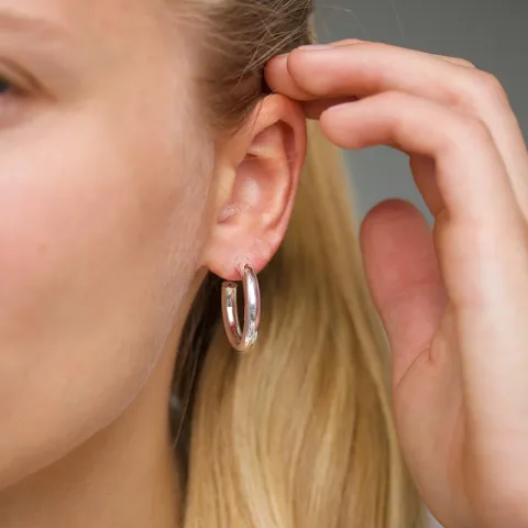 25 mm halvcreol i sølv