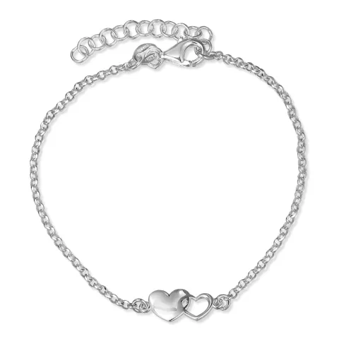 hjerte armbånd i sølv