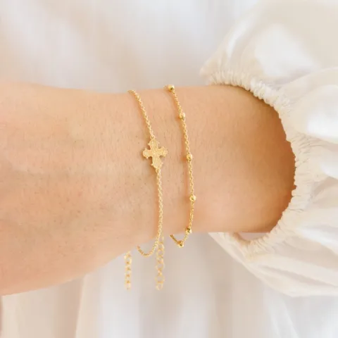 kule armbånd i forgylt sølv