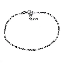 ankelkjede i svart rodinert sølv