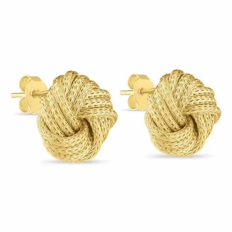 Knute øredobber i forgylt sølv