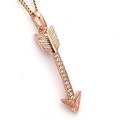 Pil anheng i rosabelagt sølv