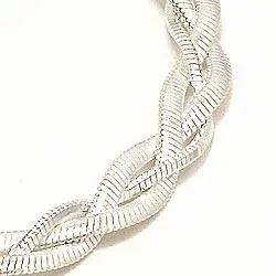 flettet armbånd i sølv x 5,0 mm