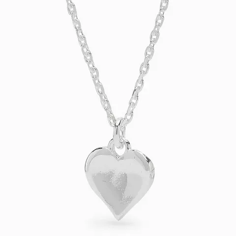 Lille hjerte halskjede med anheng i sølv med anheng i sølv