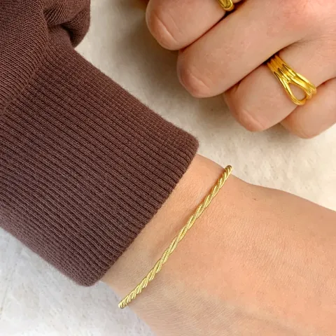 vridd armbånd i forgylt sølv x 2,3 mm