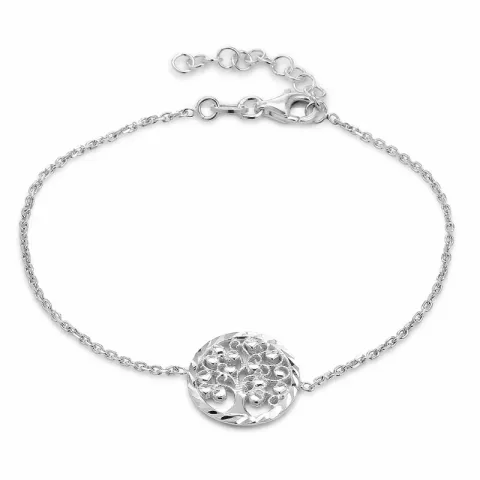 livets tre armbånd i rodinert sølv med anheng i rodinert sølv