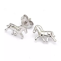 Blanke  hester øredobber i sølv