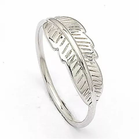 blad ring i sølv