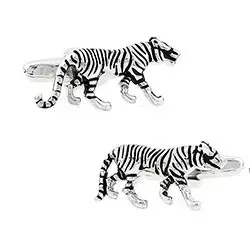Tiger mansjettknapper i stål