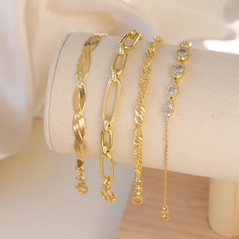 BNH singapore armbånd i 8 karat 18,5 cm x 3,5 mm