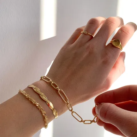 BNH singapore armbånd i 8 karat 18,5 cm x 3,5 mm