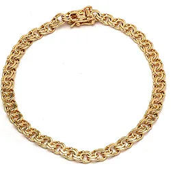 BNH Bismark armbånd i 14 karat gull 17 cm x 6,1 mm