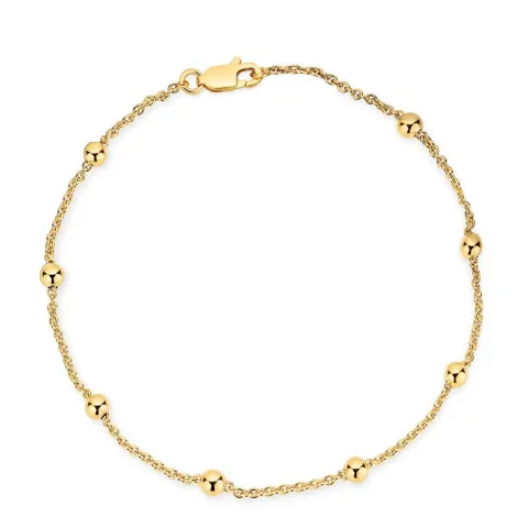 BNH Anker rund armbånd M. kule i 8 karat 17 cm x 1,3 mm