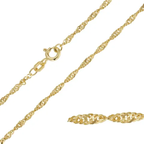 BNH singaporehalskjede i forgylt sølv 40 cm x 2,3 mm