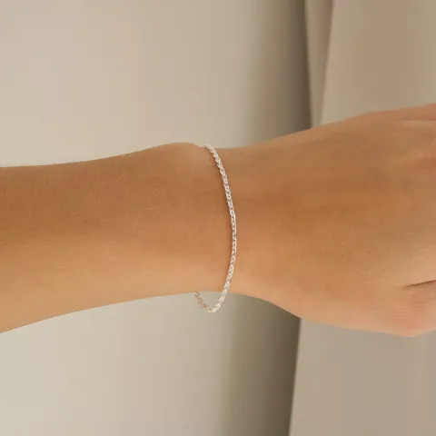 BNH Anker facet armbånd i sølv 21 cm x 1,7 mm