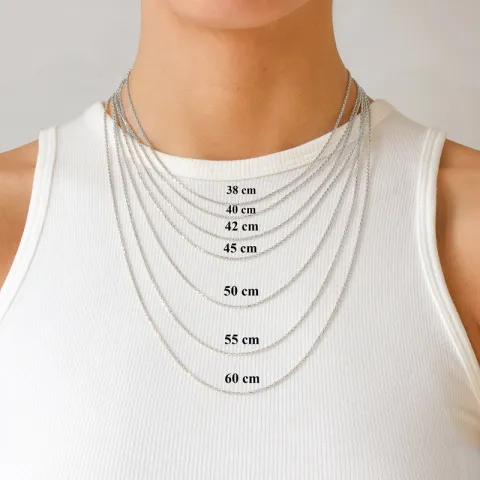 Bnh anker facet halskjede i sølv 50 cm x 4,5 mm