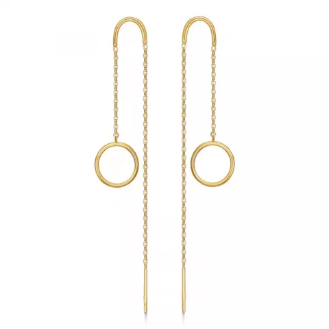 Støvring Design sirkel ear lines i 14 karat gull