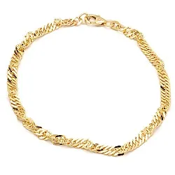 BNH singapore armbånd i 14 karat gull 17 cm x 3,5 mm