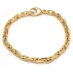 BNH Anker facet armbånd i 14 karat gull 18,5 cm x 5,0 mm