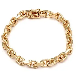 BNH Anker facet armbånd i 14 karat gull 18,5 cm x 6,0 mm