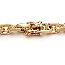 BNH Anker facet armbånd i 14 karat gull 18,5 cm x 6,0 mm