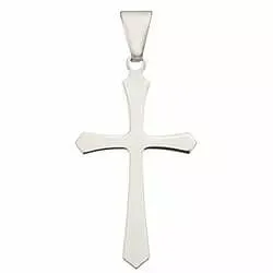 Kors hvitt gull BNH kors i 14 karat hvitt gull