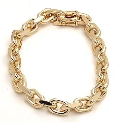 BNH Anker facet armbånd i 14 karat gull 18,5 cm x 7,5 mm