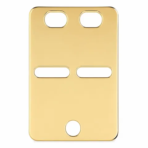 Lille ID-plate i 14 karat gull