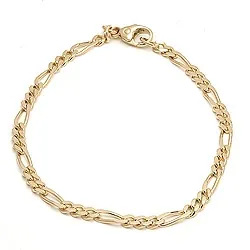 figaroarmbånd i 14 karat gull 21 cm x 2,8 mm