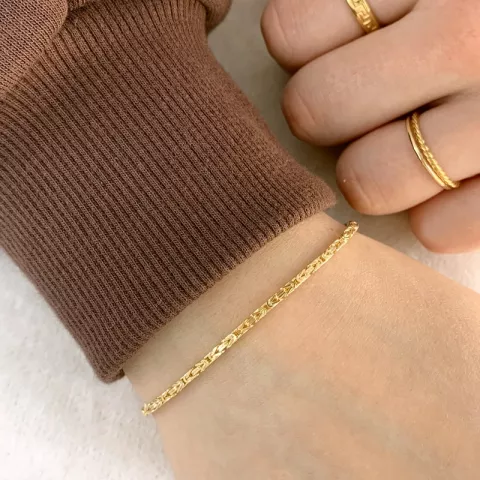 kongearmbånd i 14 karat gull 21 cm x 1,8 mm