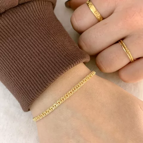 BNH Bismark armbånd i 14 karat gull 21,0 cm x 3,5 mm