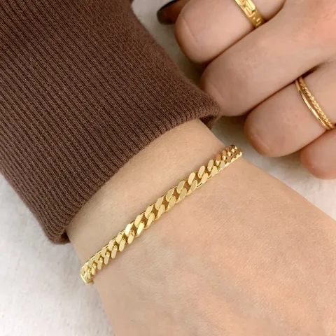 BNH panserarmbånd i 8 karat 21 cm x 4,7 mm