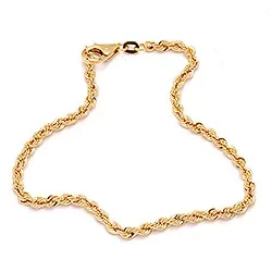 BNH cordel armbånd i 14 karat gull 18,5 cm x 2,7 mm