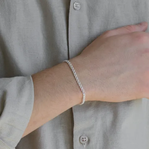 BNH Bismark armbånd i sølv 16,0 cm x 3,5 mm