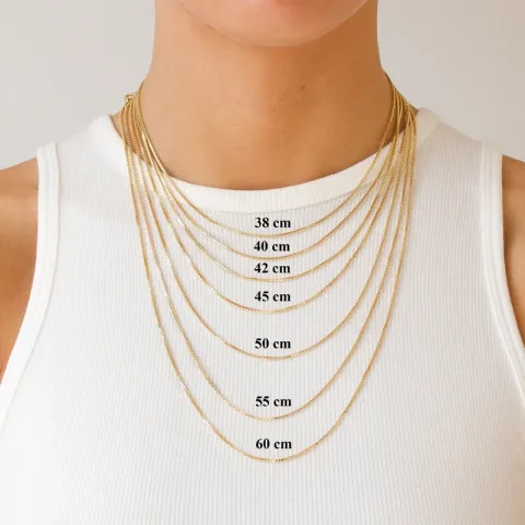 BNH veneziahalskjede i 8 karat 38 cm x 1,0 mm