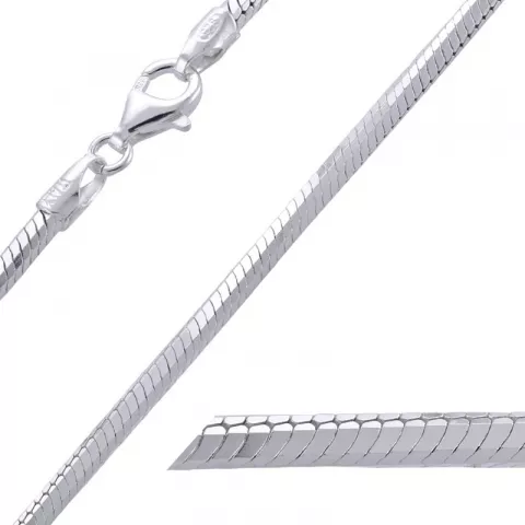 BNH slangearmbånd i sølv 18,5 cm x 3,2 mm