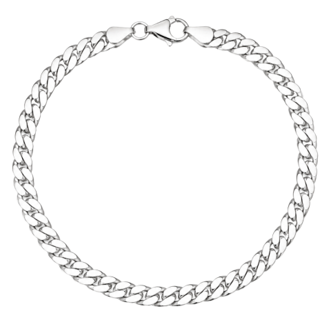 BNH panserarmbånd i sølv 18,5 cm x 5,4 mm