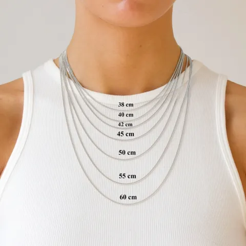 BNH panserhalskjede i sølv 38 cm x 6,0 mm