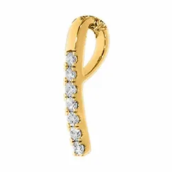 Diamantanheng i 14 karat gull 0,08 ct
