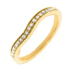 diamant gull ring i 14 karat gull 0,14 ct