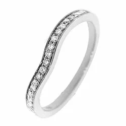 diamant ring i 14 karat hvitt gull 0,14 ct