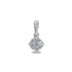 diamantanheng i 14 karat hvitt gull 0,15 ct