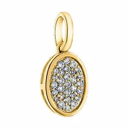 Trendy diamantanheng i 14 karat gull 0,14 ct