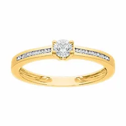 diamant ring i 14 karat gull 0,30 ct