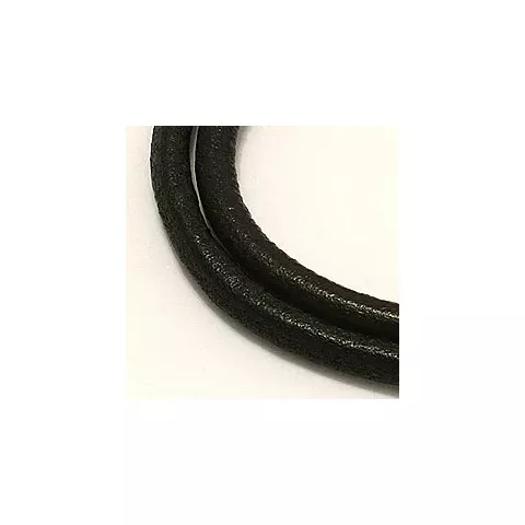 lær CARI armbånd i svart lær med stållås  x 4,0 mm