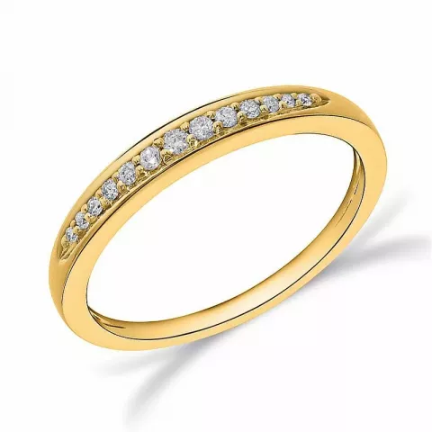 smal diamant gull ring i 14 karat gull 0,09 ct