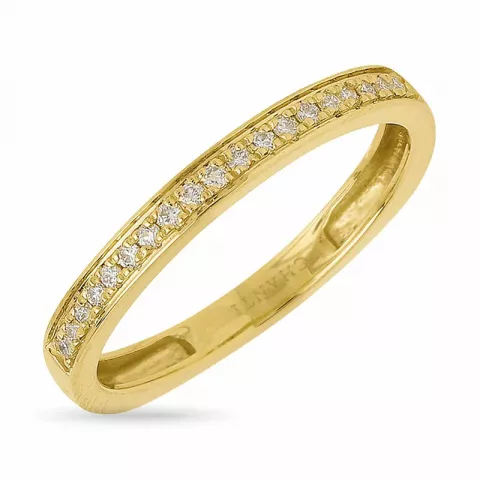 diamant ring i 14 karat gull 0,13 ct