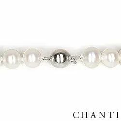 A-graded hvit perlehalskjeder med ferskvannsperle.