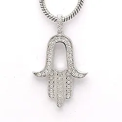 fatimas hånd anheng i sølv