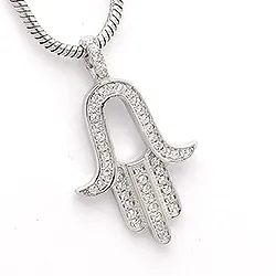 fatimas hånd anheng i sølv